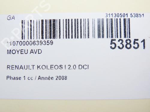 Left front steering knuckle RENAULT KOLEOS I (HY_) 2.0 dCi 4x4 (HY0K) | BP28801595M25