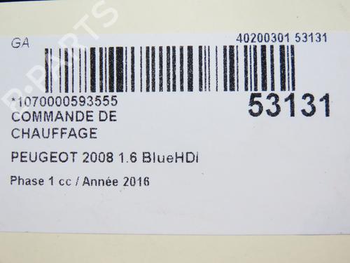 Climate control PEUGEOT 2008 I (CU_) 1.6 BlueHDi 100 | BP28967896I5 