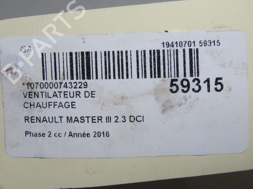 Heater blower motor RENAULT MASTER III Van (FV) 2.3 dCi 130 FWD (FV0M, FV0Y, FV0J, FV02, FV03) | BP36426840M62 - Image 6
