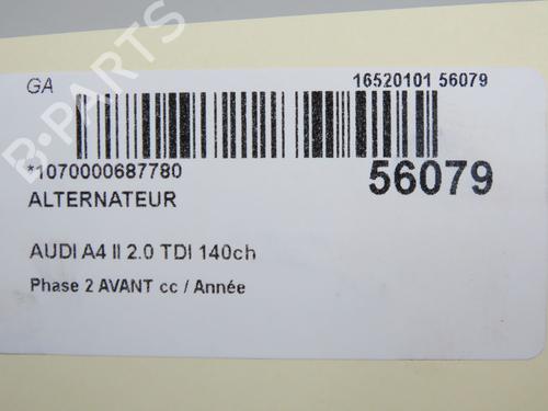 Alternator AUDI A4 B7 Avant (8ED) 2.0 TDI | BP33633890M7 - Image 6