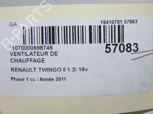 Heater blower motor RENAULT TWINGO II (CN0_) 1.2 16V (CN04, CN0B) | BP33836403M62  - Image 7