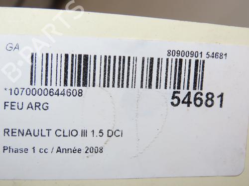 Left taillight RENAULT CLIO III (BR0/1, CR0/1) 1.5 dCi (C/BR0G, C/BR1G) | BP28969690C34 