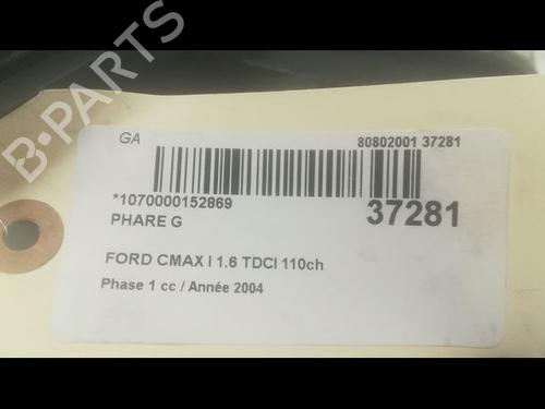 Used Left headlight FORD FOCUS C-MAX (DM2) 1.6 TDCi (109 hp) 9600804