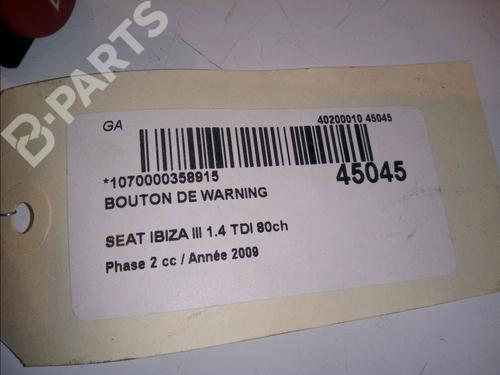 Warning switch SEAT IBIZA III (6L1) 1.4 TDI | BP11100810I22 