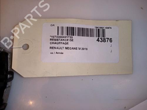 Used Heater resistor RENAULT MEGANE IV Hatchback (B9A/M/N_) 1.5 Blue dCi 115 (B9A6) (116 hp) 11976432