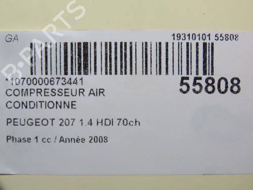 Used AC compressor PEUGEOT 207 (WA_, WC_) 1.4 HDi (68 hp) 31120126
