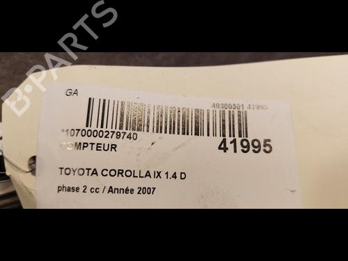 Used Instrument cluster TOYOTA COROLLA (_E12_) 1.4 D (NDE120_, NDE120R) (90 hp) 9614034