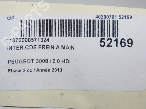 Hand brake PEUGEOT 3008 I MPV (0U_) 2.0 HDi 150 / BlueHDi 150 | BP24358886I18 