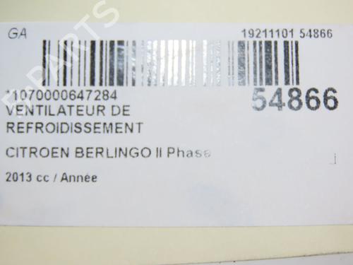 Radiator fan CITROËN BERLINGO Box Body/MPV (B9) 1.6 HDi 90 | BP28614628M35 