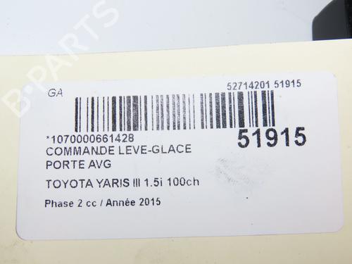 Used Left front window switch TOYOTA YARIS (_P13_) 1.5 Hybrid (NHP130_) (101 hp) 29318795