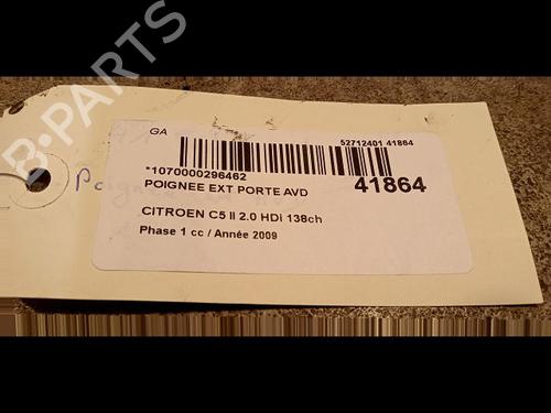 front-right-exterior-door-handle-citroen-c5-iii-rd_-20-hdi-rdrhd8-rdrhdj-rdrhr8-rdrhrj-9101hs-2008-2009-2010-2011-2012-2013-2014-2015-2016-2017-9616166 main image