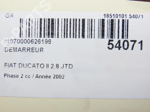 Used Starter Starter FIAT DUCATO Van (244_) 2.8 JTD (128 hp) 29294134 29294134