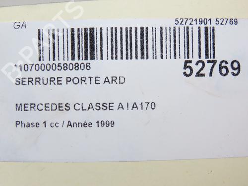Rear right lock MERCEDES-BENZ A-CLASS (W168) A 170 CDI (168.008) | BP24359069C99 