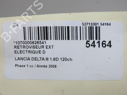 Used Right mirror Right mirror LANCIA DELTA III (844_) 1.6 D Multijet (844.AXC11, 844.AXC1A) (120 hp) 33279306 33279306