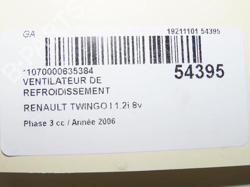 Køleventilator elektrisk RENAULT TWINGO I (C06_) 1.2 (C066, C068) | BP29622594M35 