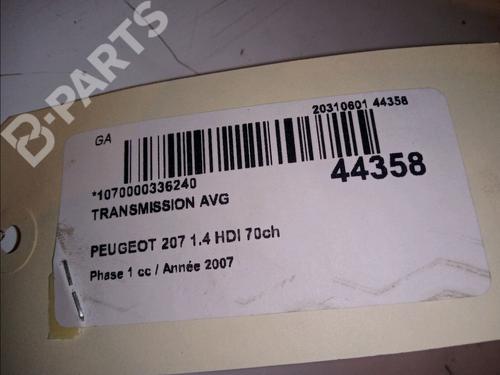 Left front driveshaft PEUGEOT 207 (WA_, WC_) 1.4 HDi | BP11099901M38 