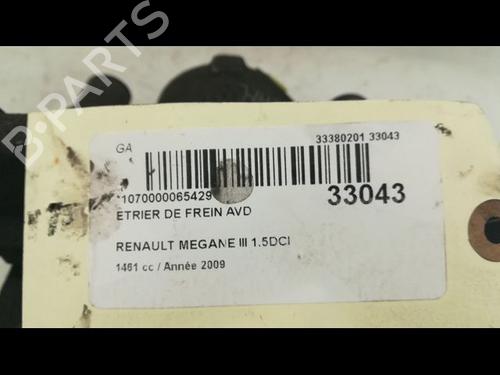 Used Right front brake caliper RENAULT MEGANE III Hatchback (BZ0/1_, B3_) 1.5 dCi (106 hp) 14877145