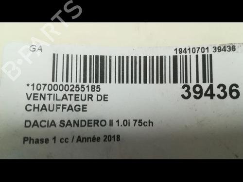 Used Heater blower motor DACIA SANDERO II 1.0 SCe 75 (B8JC, B8JD, B8NC) (73 hp) 9610287