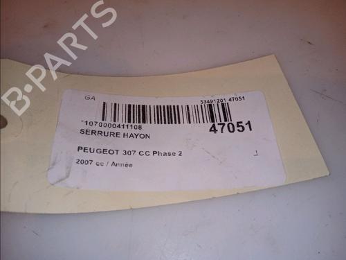 Tailgate lock PEUGEOT 307 CC (3B) 1.6 16V | BP23177327C101 