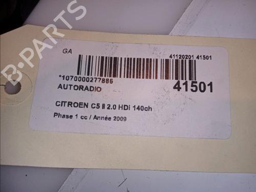 Used Radio CITROËN C5 III (RD_) 2.0 HDi 140 (RDRHF8, RDRHFA, RDRHA8, RDRHAJ) (140 hp) 11101467
