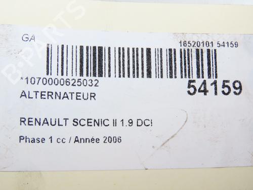 Alternator RENAULT GRAND SCÉNIC II (JM0/1_) 1.9 dCi (JM14) | BP28801437M7