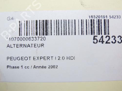 Used Alternator PEUGEOT EXPERT Van (222) 2.0 HDI (94 hp) 30447497