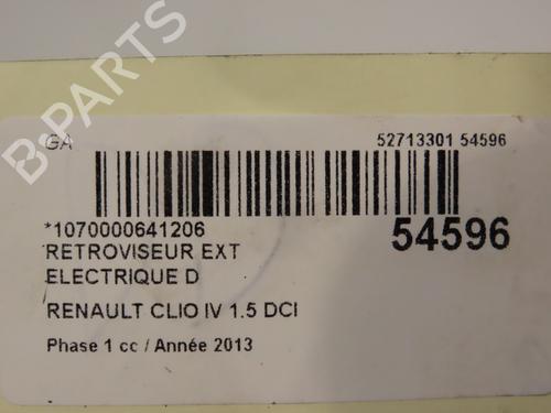 Right mirror RENAULT CLIO IV (BH_) 1.5 dCi 90 | BP29379927C27 
