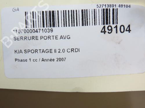 Front left lock KIA SPORTAGE II (JE_, KM_) 2.0 CRDi | BP28968815C98 