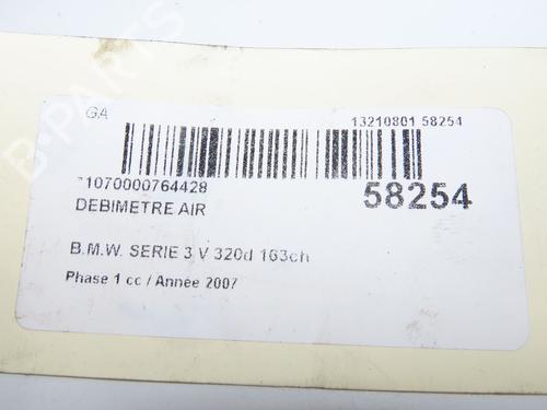 Used Mass air flow sensor Mass air flow sensor BMW 3 (E90) 320 d (177 hp) 39937920 39937920