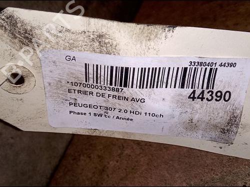 Used Left front brake caliper PEUGEOT 307 Break (3E) 2.0 HDI 110 (107 hp) 23174118