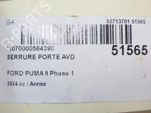 Used Front right lock FORD PUMA (J2K, CF7) 1.0 Flexifuel (125 hp) 28802009