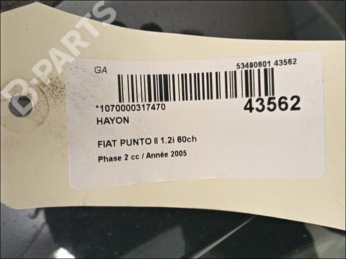 Tailgate FIAT PUNTO (188_) 1.2 60 (188.030, .050, .130, .150, .230, .250) | BP9618064C6 