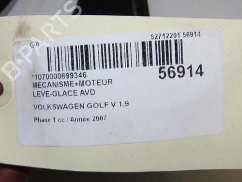 Used Front right window mechanism Front right window mechanism VW GOLF V (1K1) 1.9 TDI (105 hp) 40615347 40615347