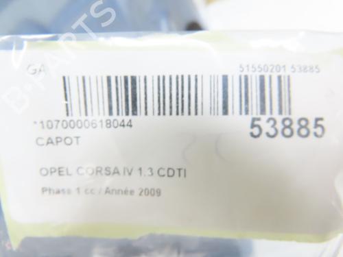 Hood OPEL CORSA D (S07) 1.3 CDTI (L08, L68) | BP28831043C1