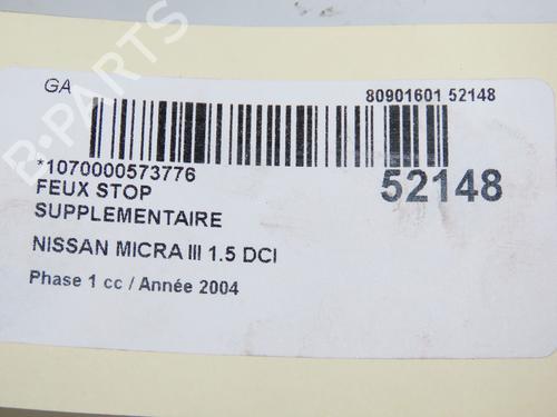 Used Third brake light Third brake light NISSAN MICRA III (K12) 1.5 dCi (65 hp) 33132574 33132574
