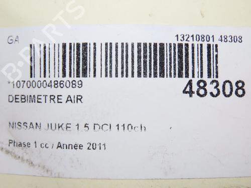 Mass air flow sensor NISSAN JUKE (F15) 1.5 dCi | BP28828777M95 