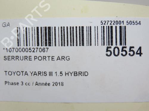Rear left lock TOYOTA YARIS (_P13_) 1.5 Hybrid (NHP130_) | BP28831973C100 
