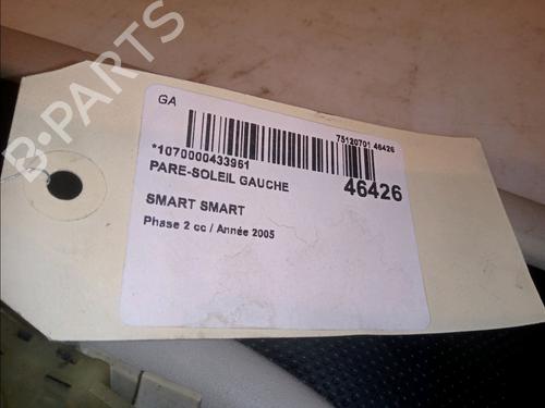 Left sun visor SMART FORTWO Cabrio (450) 0.7 (450.452) | BP12954387I1 