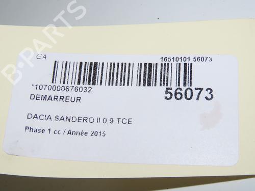 Motor arranque DACIA SANDERO II TCe 90 (B8M1, B8MA, B8AC) (90 hp) 31274299