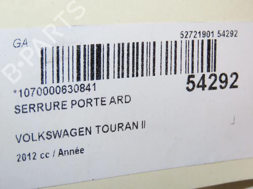 Used Rear right lock VW TOURAN (1T3) 2.0 TDI (140 hp) 28802119