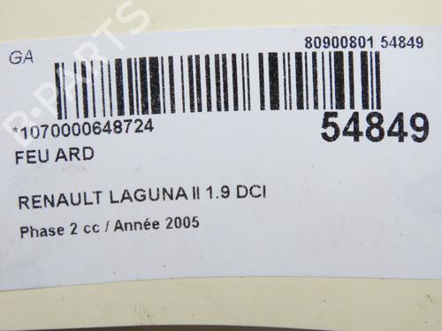 Used Right taillight RENAULT LAGUNA II (BG0/1_) 1.9 dCi (BG08, BG0G) (120 hp) 32005037
