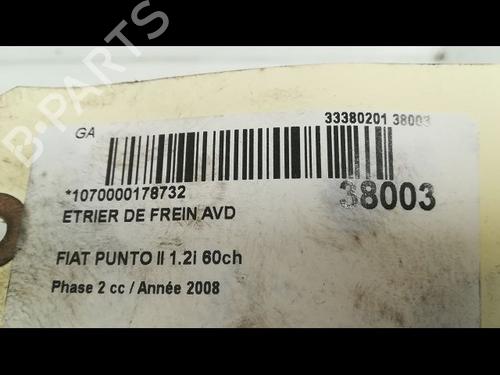 Right front brake caliper FIAT PUNTO (188_) 1.2 60 (188.030, .050, .130, .150, .230, .250) | BP14877385M104 