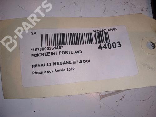 Front right interior door handle RENAULT MEGANE III Hatchback (BZ0/1_, B3_) 1.5 dCi (BZ0C) | BP11102370I14 