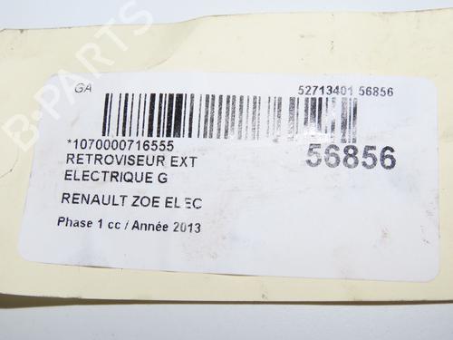 Retrovisor esquerdo Retrovisor esquerdo RENAULT ZOE (BFM_) ZOE (88 hp) 34048966 34048966