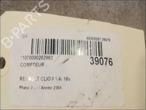 Used Instrument cluster RENAULT CLIO II (BB_, CB_) 1.4 16V (B/CB0P, BB13) (98 hp) 9611545