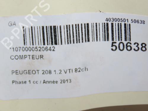 Instrument cluster PEUGEOT 208 I (CA_, CC_) 1.2 VTI 82 | BP28830445C47