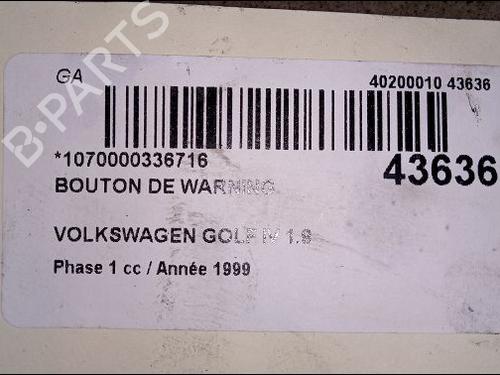 Used Warning switch VW GOLF IV (1J1) 1.9 TDI (110 hp) 9619509