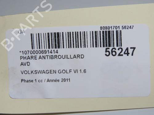 Used Right front fog light Right front fog light VW GOLF VI (5K1) 1.6 TDI (105 hp) 33477612 33477612