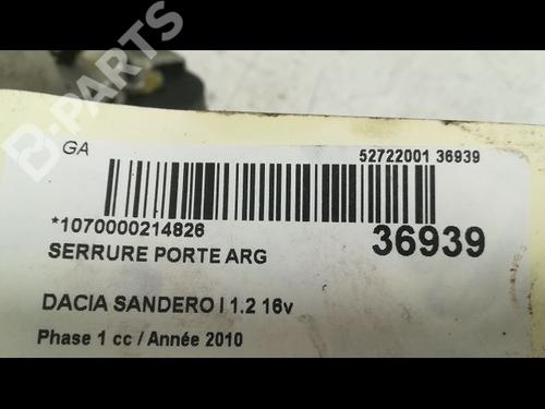 Rear left lock DACIA SANDERO 1.2 16V | BP9605846C100 