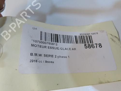 Used Rear wiper motor Rear wiper motor BMW 2 Gran Tourer (F46) 216 d (116 hp) 40110792 40110792